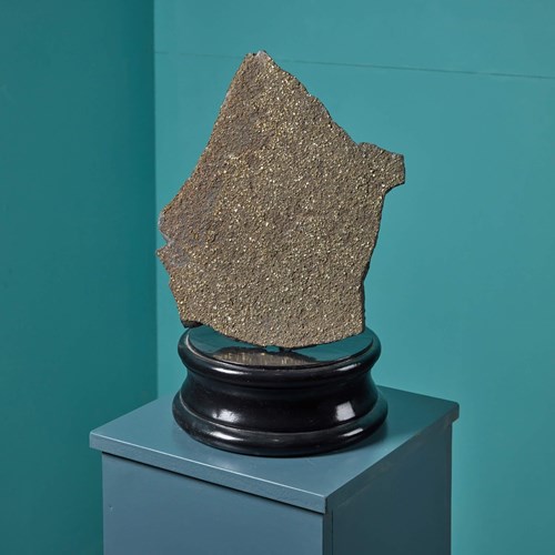 Large Natural Pyrite On Welsh Slate