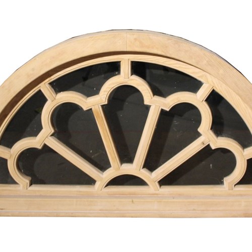A Reclaimed Glazed Fanlight With Frame