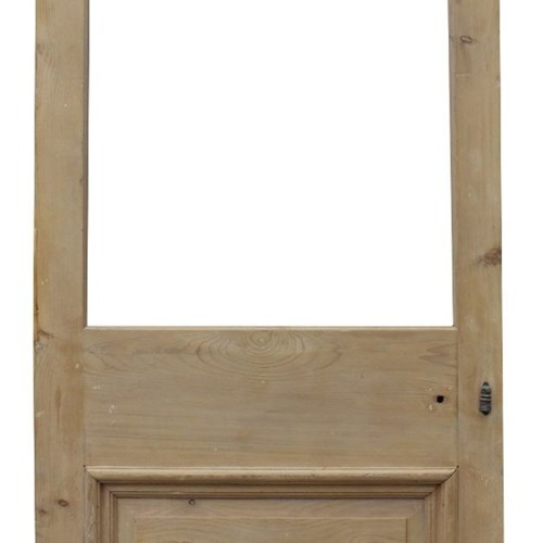 A 19Th Century Stripped Pine Exterior Or Front Door