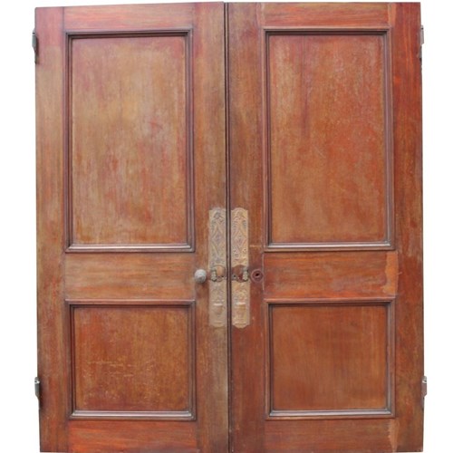 A Set Of 19Th Century English Mahogany Double Doors