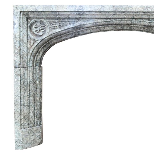 Antique Maurin Green Marble Fire Surround