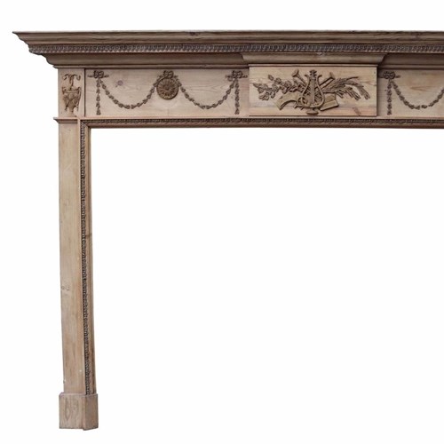 A George III Pine And Gesso Fire Surround