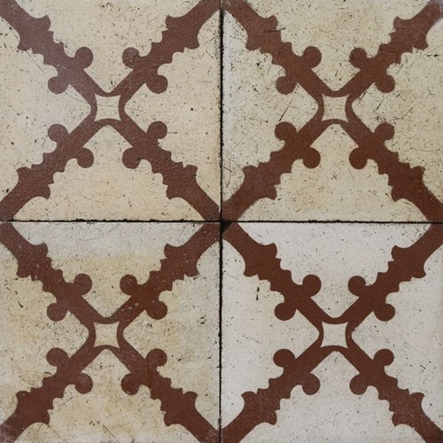 Reclaimed Patterned Encaustic Floor Tiles 19.2 M2 (206 Sq Ft)