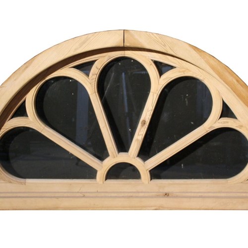 An Antique Glazed Fanlight And Frame