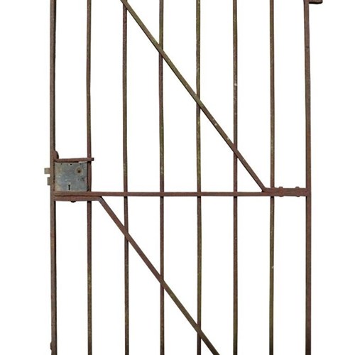 A Simple 19Th Century Wrought Iron Side Gate
