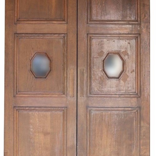 A Set Of Reclaimed Glazed Oak Double Doors