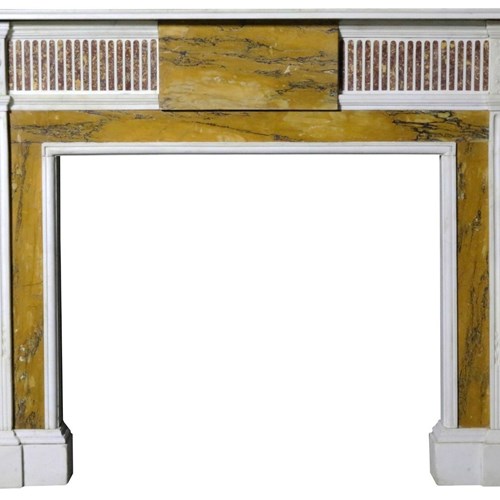 Large Antique George III Style Sienna Marble Fire Surround
