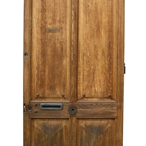 A Large Reclaimed 19Th Century Oak Front Door