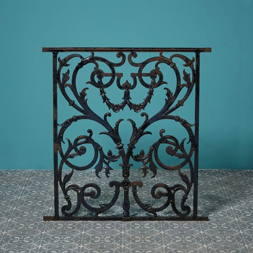 Antique Cast Iron Decorative Railing Panel