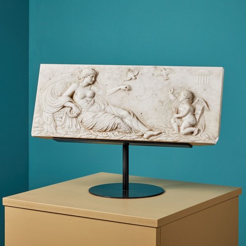 A George III White Marble Chimneypiece Tablet