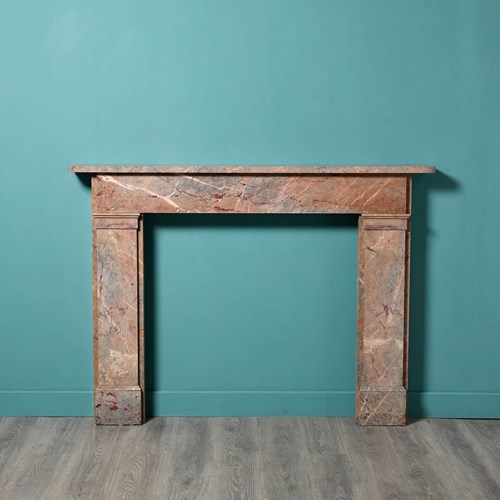 Antique Victorian Breccia Marble Fireplace