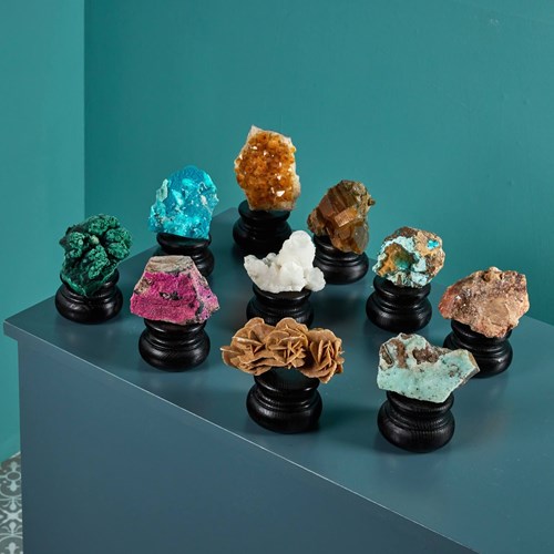 Collection Of 10 Natural Mineral Specimens