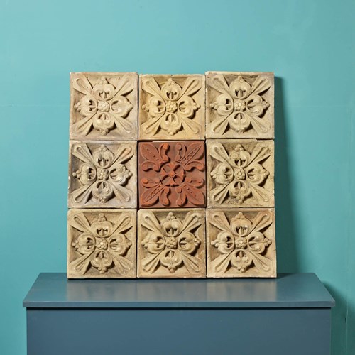Set Of Antique Victorian Terracotta Plaques