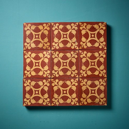 Set Of 9 Antique Gothic Encaustic Tiles By Minton & Co