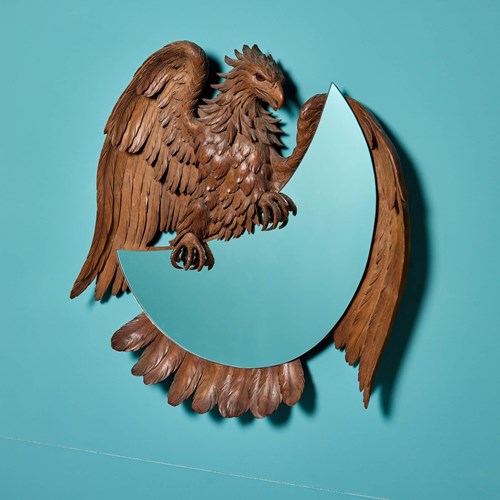 19Th Century French Carved Eagle Mirror