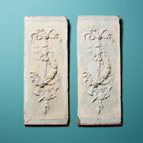 Two Decorative Antique Wall Panels