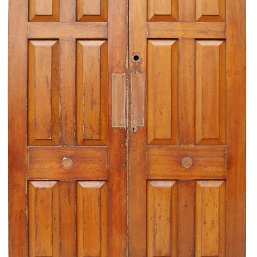 A Pair Of Reclaimed Hardwood Exterior Doors
