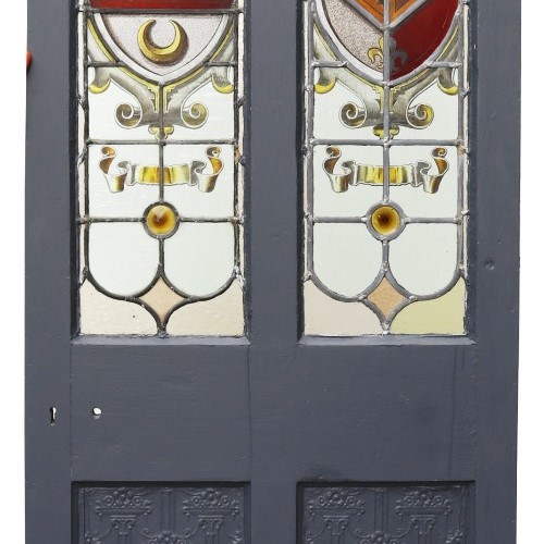 A Reclaimed Stained Glass Interior Door