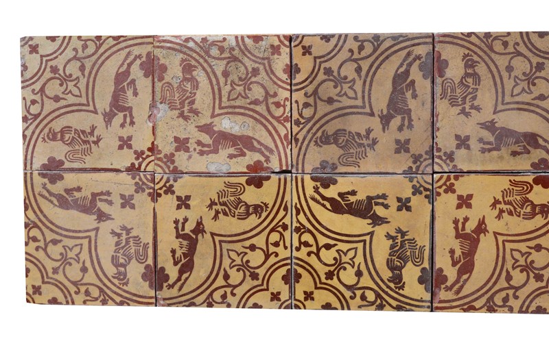 A Set of 12 Antique Medieval Style Encaustic Tiles-uk-heritage-28464-15-main-637697461477408870.jpeg