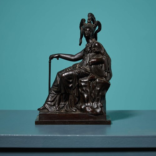 19Th Century French Bronze Model Of Minerva After The Antique
