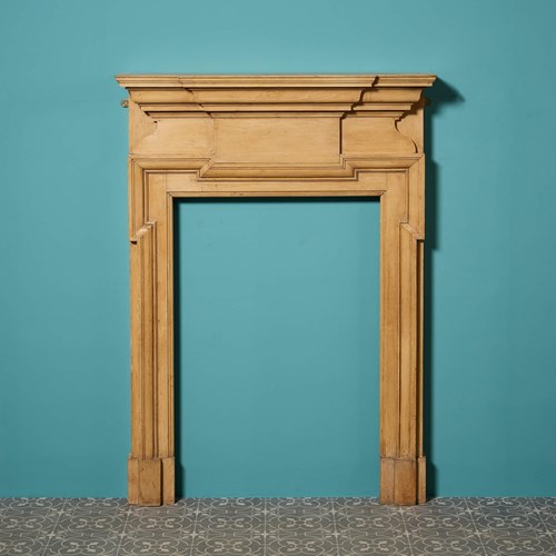 English Victorian Era Waxed Pine Fireplace