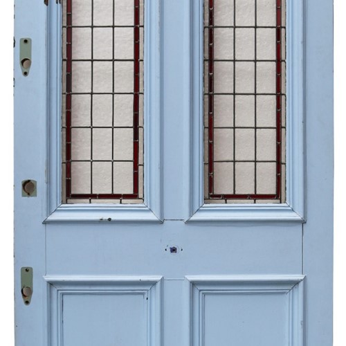 Large Victorian Stained Glass Front Door 
