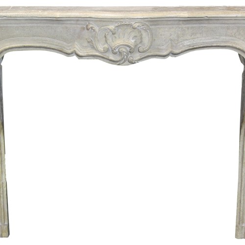 Late 18Th Century Louis XV Stone Fireplace