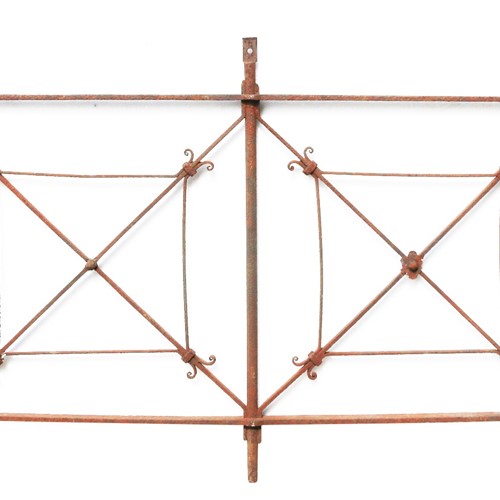 A Decorative Antique Wrought Iron Panel