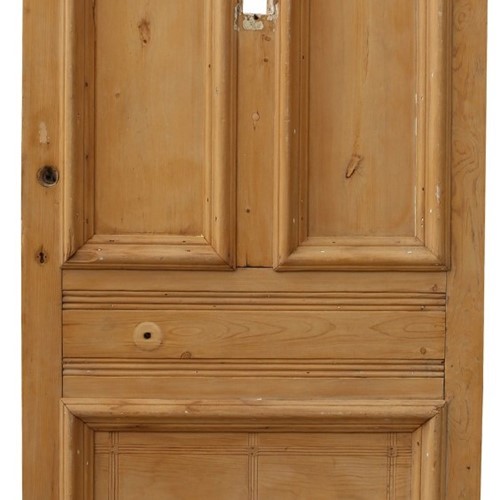 A Victorian Stripped Pine Front Door