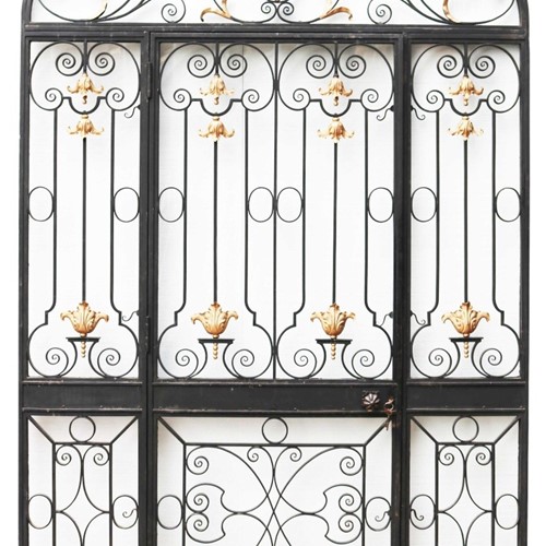 A Reclaimed Glazed Wrought Iron Entrance-Way