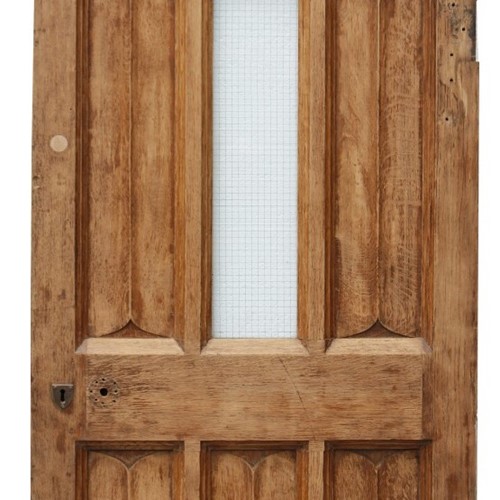 An Antique Arched Oak Exterior Door