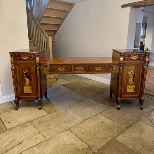 Outstanding Quality Large George III Mahogany & Satinwood Inlaid Sideboard 