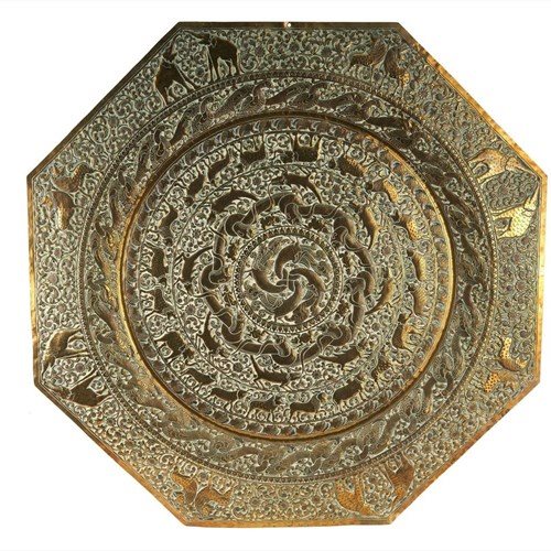 Impressive Large Antique Brass Charger