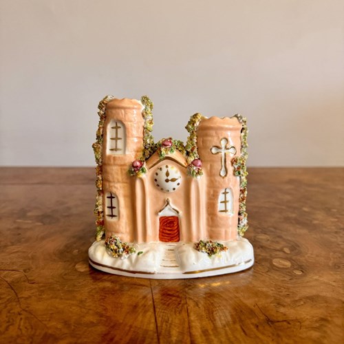 Quality Antique Staffordshire Flat Back Castle
