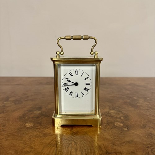 Quality Antique Victorian Brass Carriage Clock