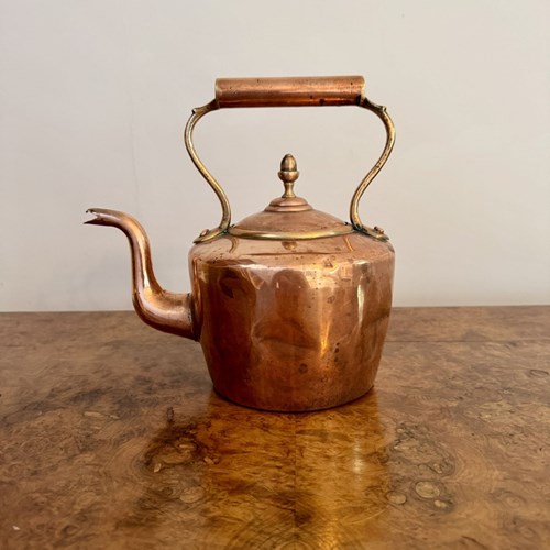 Antique George III Small Copper Kettle