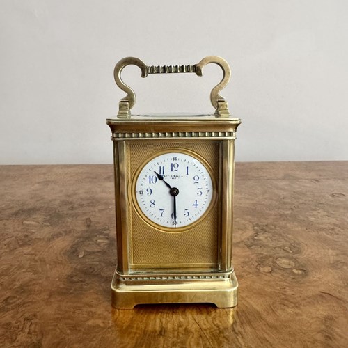 Fine Quality 19Th Century Brass Carriage Clock  