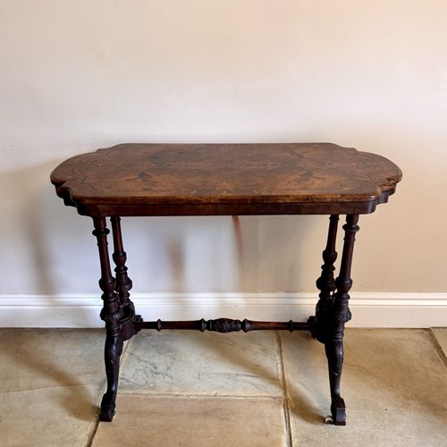 Quality Antique Victorian Burr Walnut Occasional Table