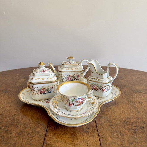 Rare Quality Antique 19Th Century Porcelain Breakfast Set 