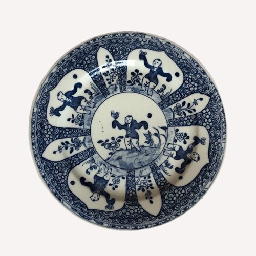 Antique Chinese Blue & White Hand Painted Plate