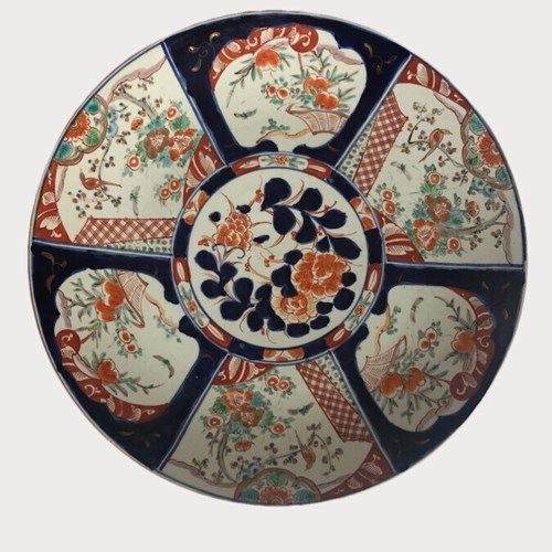 Large Quality Antique Japanese Imari Hand Painted Plate