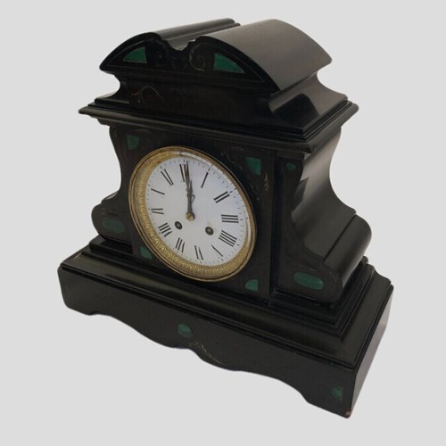 Unusual Antique Victorian Marble Mantle Clock