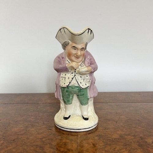 Antique Victorian Staffordshire Toby Jug Of Mr Snuff