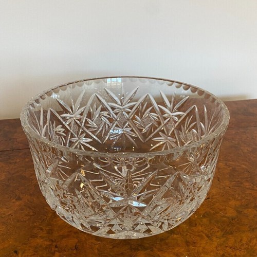 Fantastic Quality Antique Edwardian Cut Glass Fruit Bowl