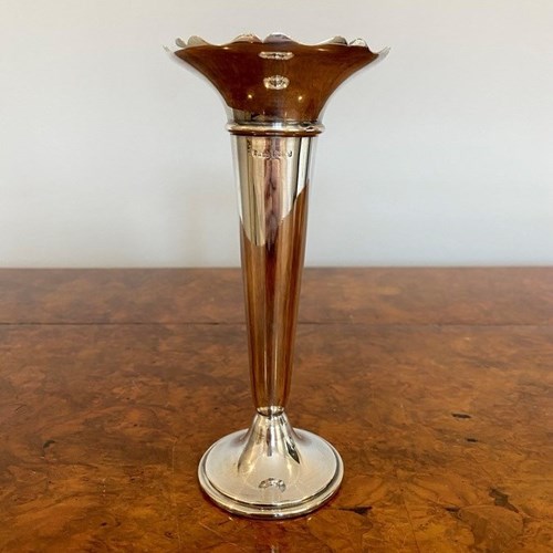 Antique Edwardian Silver Plated Vase