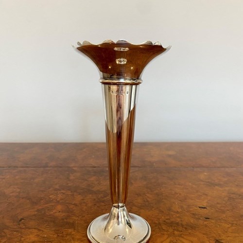 Antique Edwardian Silver Plated Vase