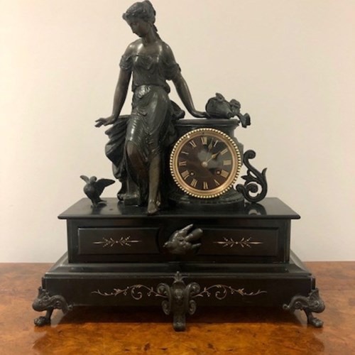 Large Antique Victorian Quality Mantle Clock