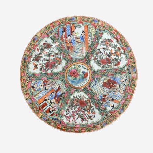 Large Antique Quality Chinese Canton Plate