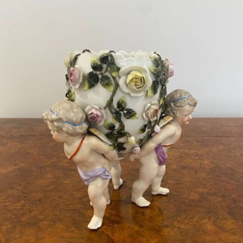 Antique Victorian Quality Sitzendorf Porcelain Vase