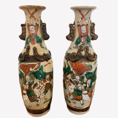 Pair Of Antique Chinese Porcelain Vases